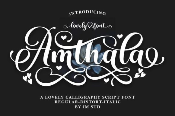 Amthala: A Script Font with Romantic Elegance for Editorial Design