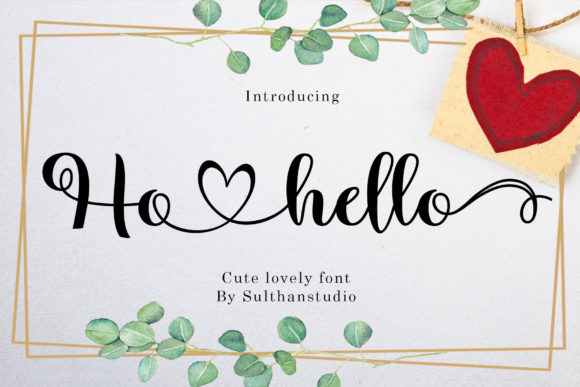 Ho Hello: A Script Font with Grace and Elegance