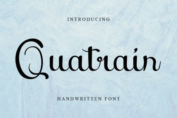 Quatrain: A Handwritten Font for Modern Web Design