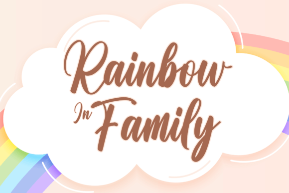 Rainbow in Family: A Handwritten Font for Modern Editorial Design